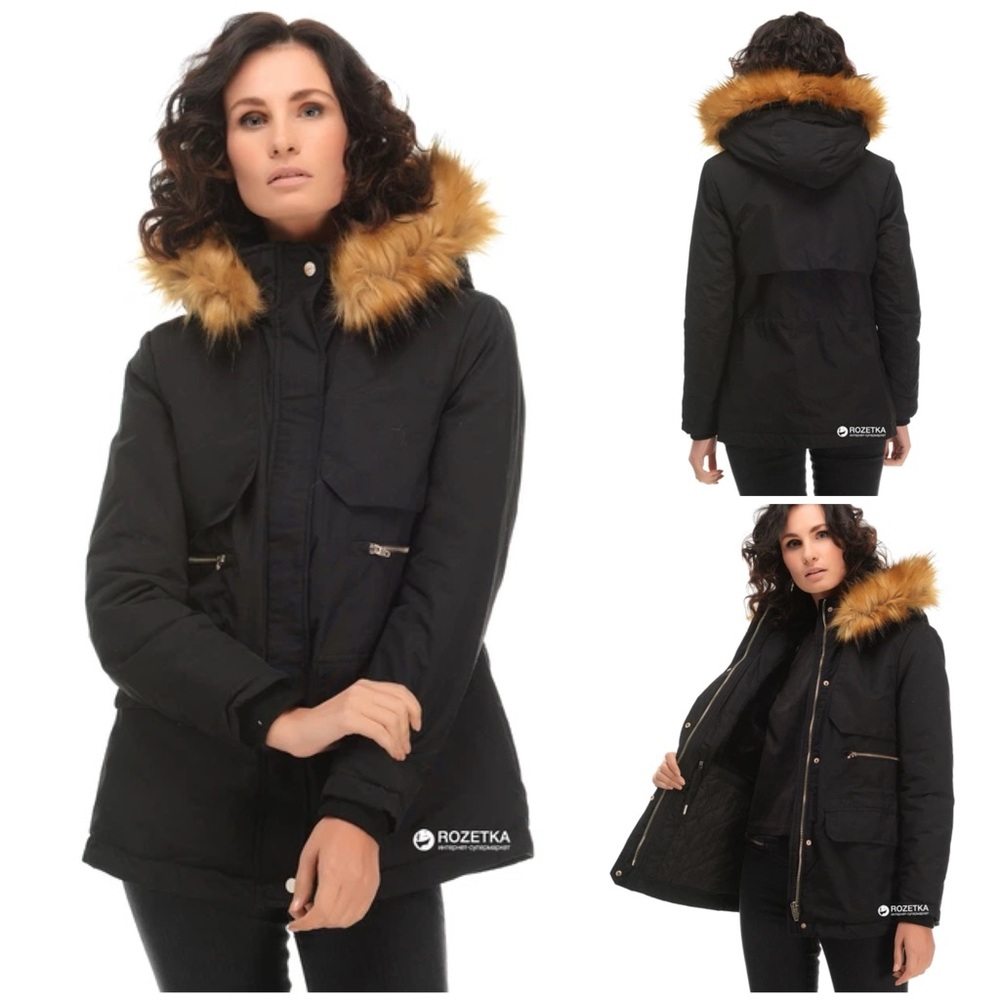 ZARA ~ Parka with faux fur hood